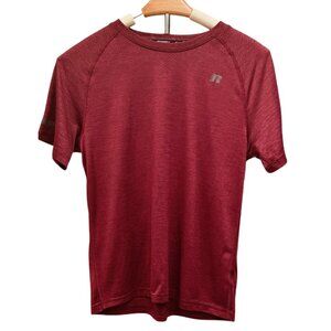 Russell Athletic Burgundy Dri Power 360 Workout Top Moisture Wick Gym Shirt XXL